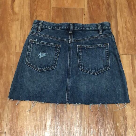 Gap Jeans Frayed Jean Skirt Size 1 (Juniors) - Picture 3 of 9